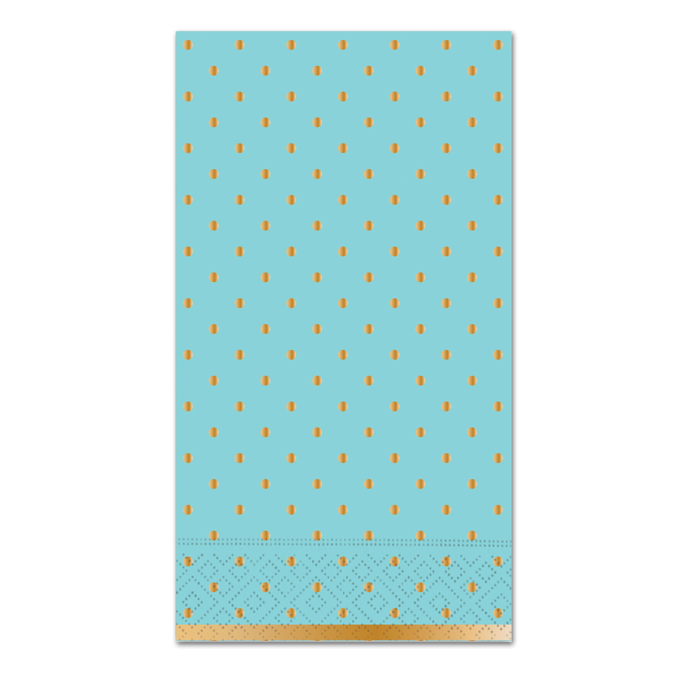 Gold Swiss Dots Robin's Blue Paper Guest Towels - Gold Foil
