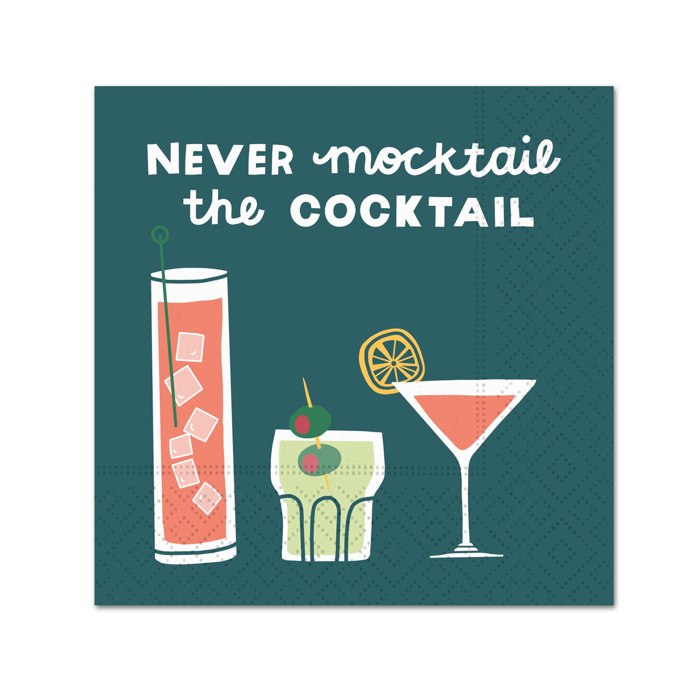 Never Mocktail Funny Paper Cocktail Napkins
