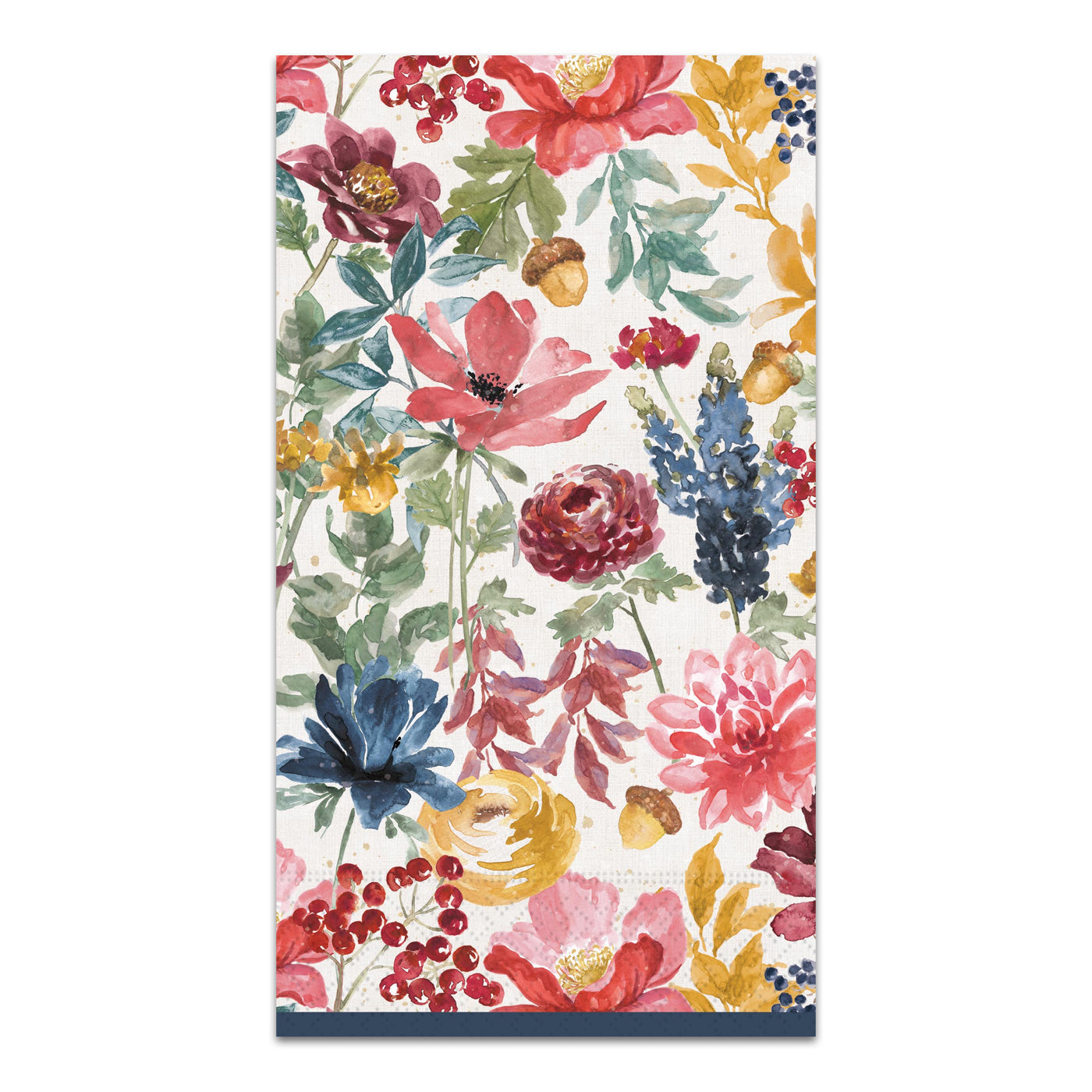 Bright Fall Floral Paper Guest Towels  - Buffet Napkins