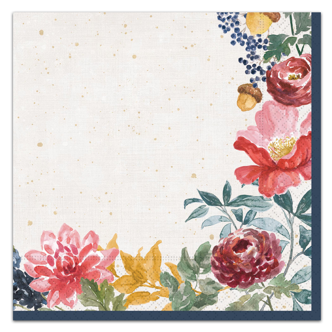 Bright Fall Floral Paper Luncheon Napkins