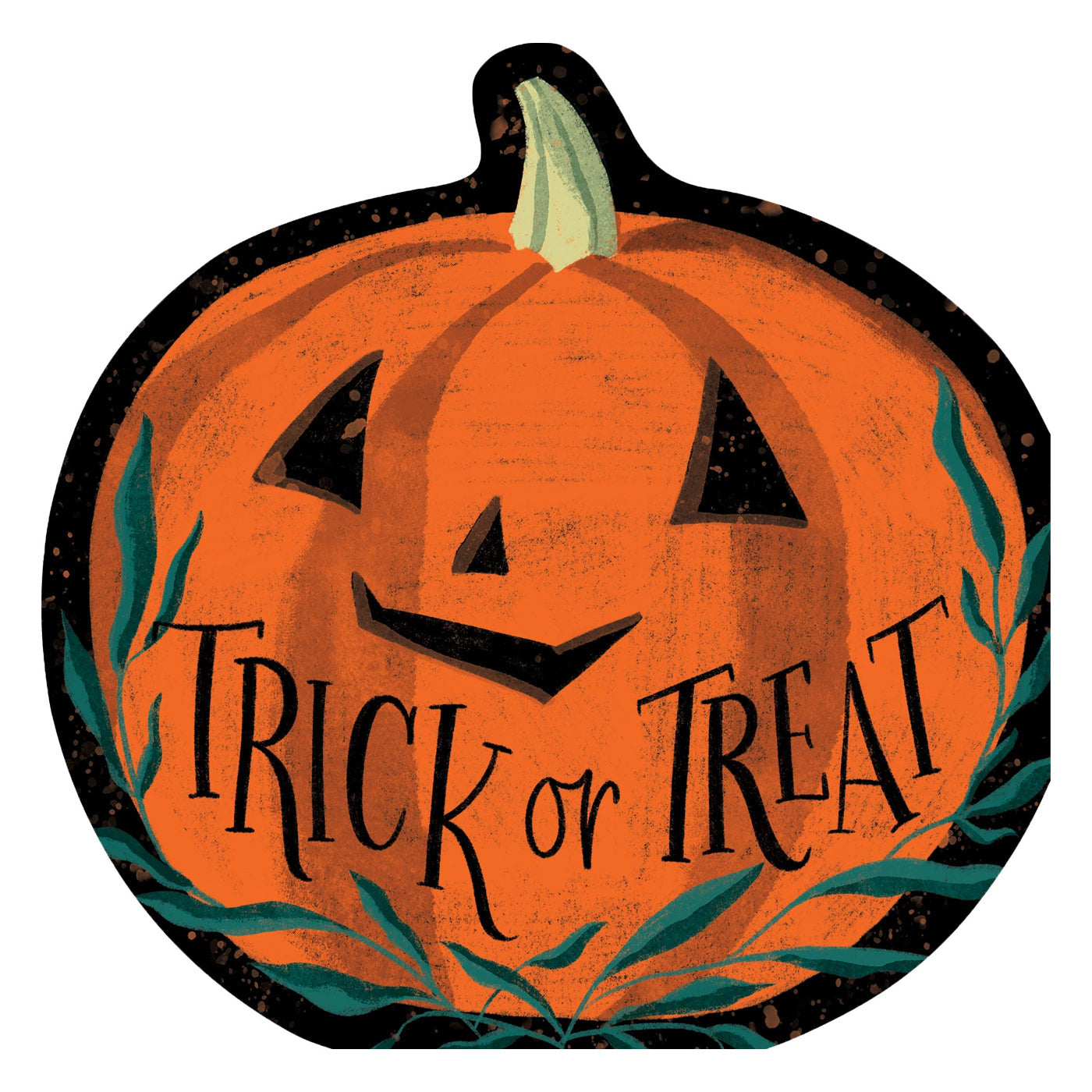 Halloween Pumpkin Grin Die Cut Paper Napkins