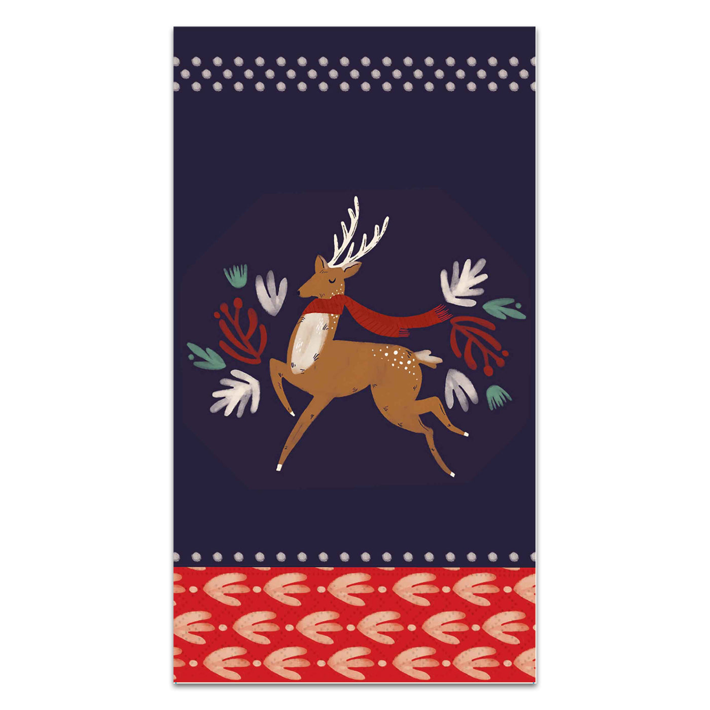 Joyful Prancer Paper Guest Towels - Buffet Napkins