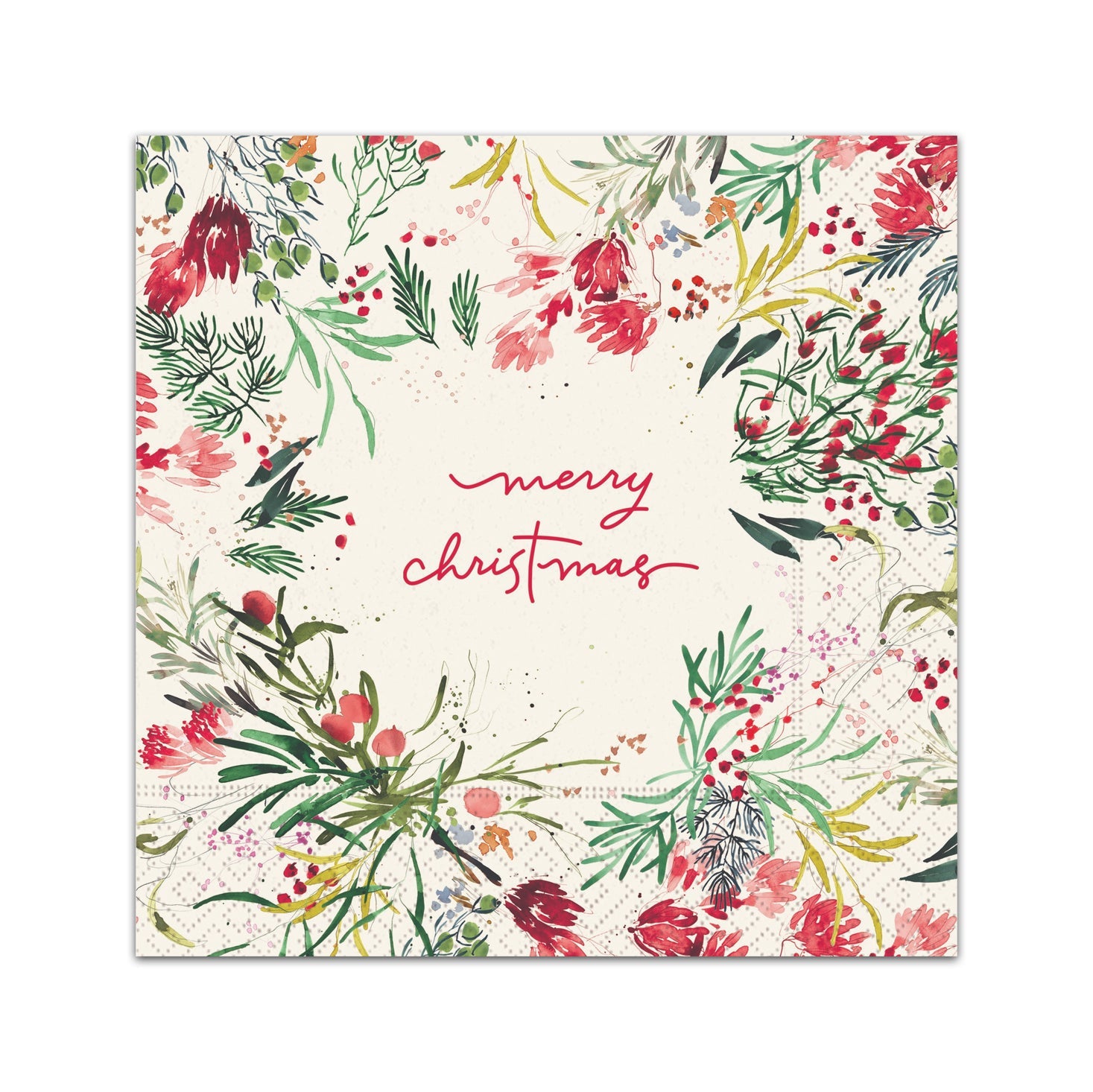 Merry Christmas Splendor Paper Beverage Napkins