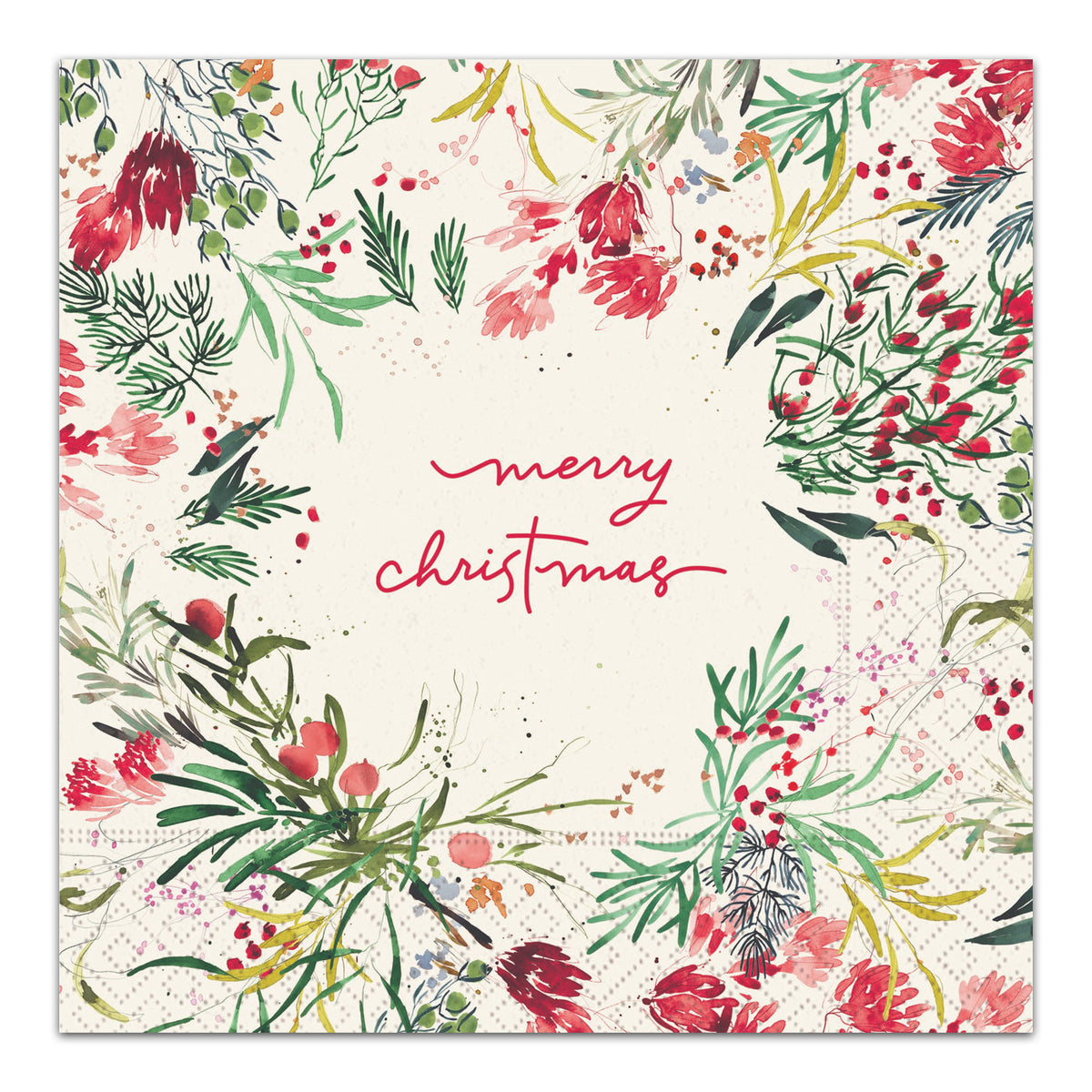 Merry Christmas Splendor Paper Luncheon Napkins