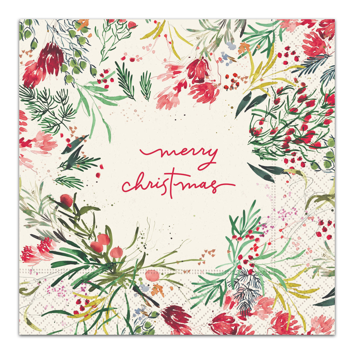 Merry Christmas Splendor Paper Luncheon Napkins