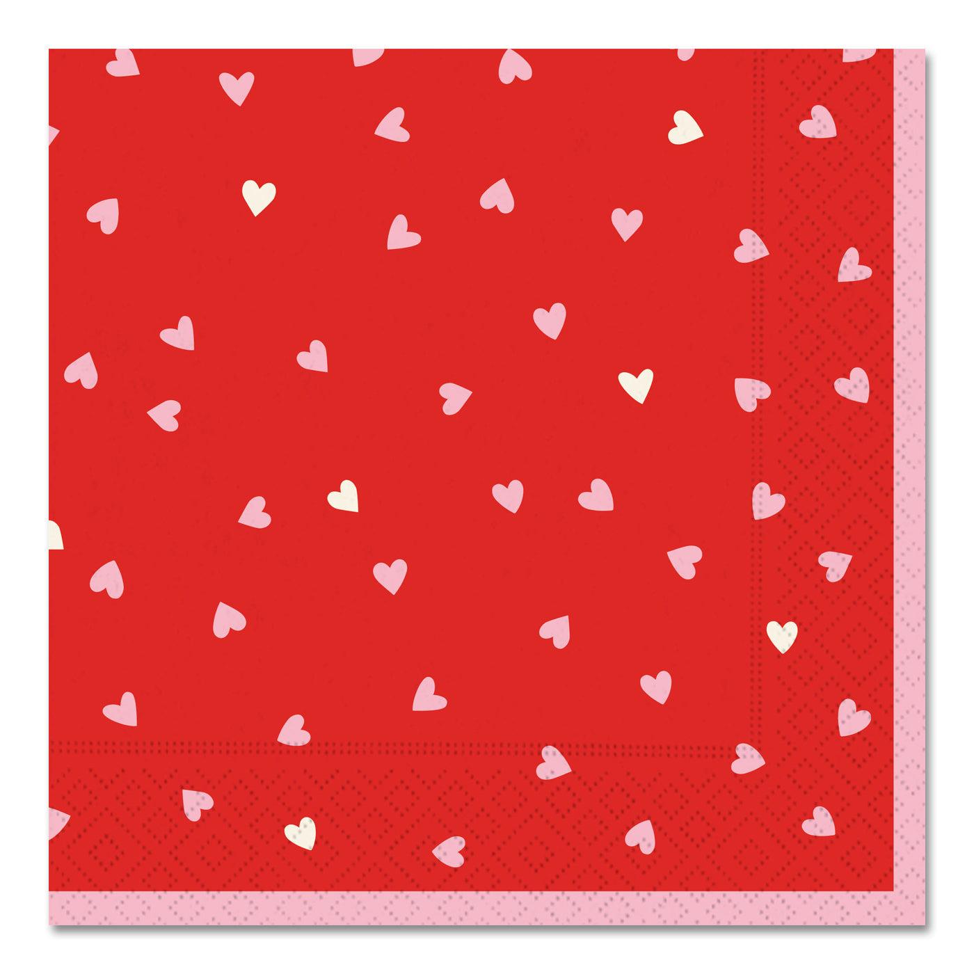 Swiss Hearts Valentine Paper Luncheon Napkins