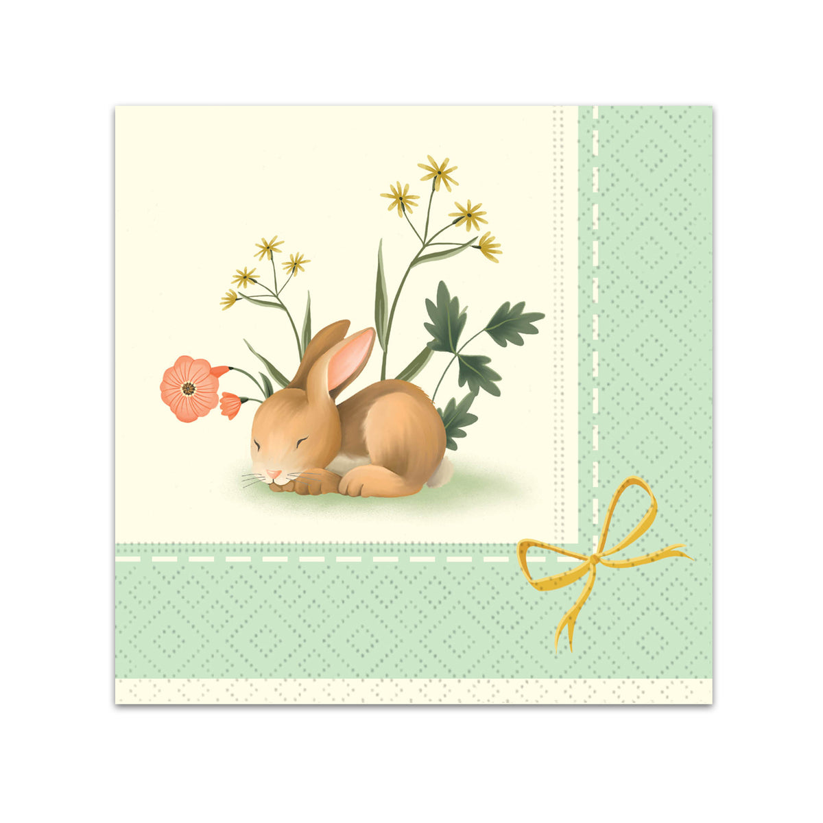 Bunnies and Blossoms Paper Beverage Napkins