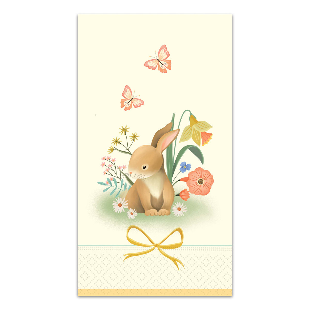 Bunnies and Blossoms Paper Guest Towels - Buffet Napkins
