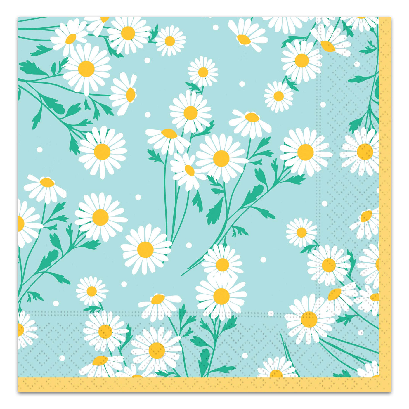 Daisy Charm Paper Luncheon Napkins - Blue