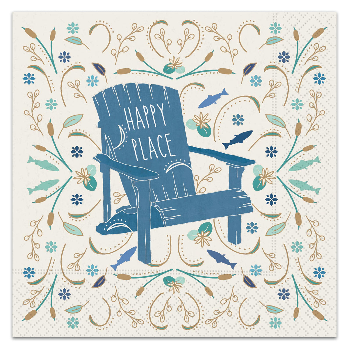 Happy Place at the Lake Paper Luncheon Napkins