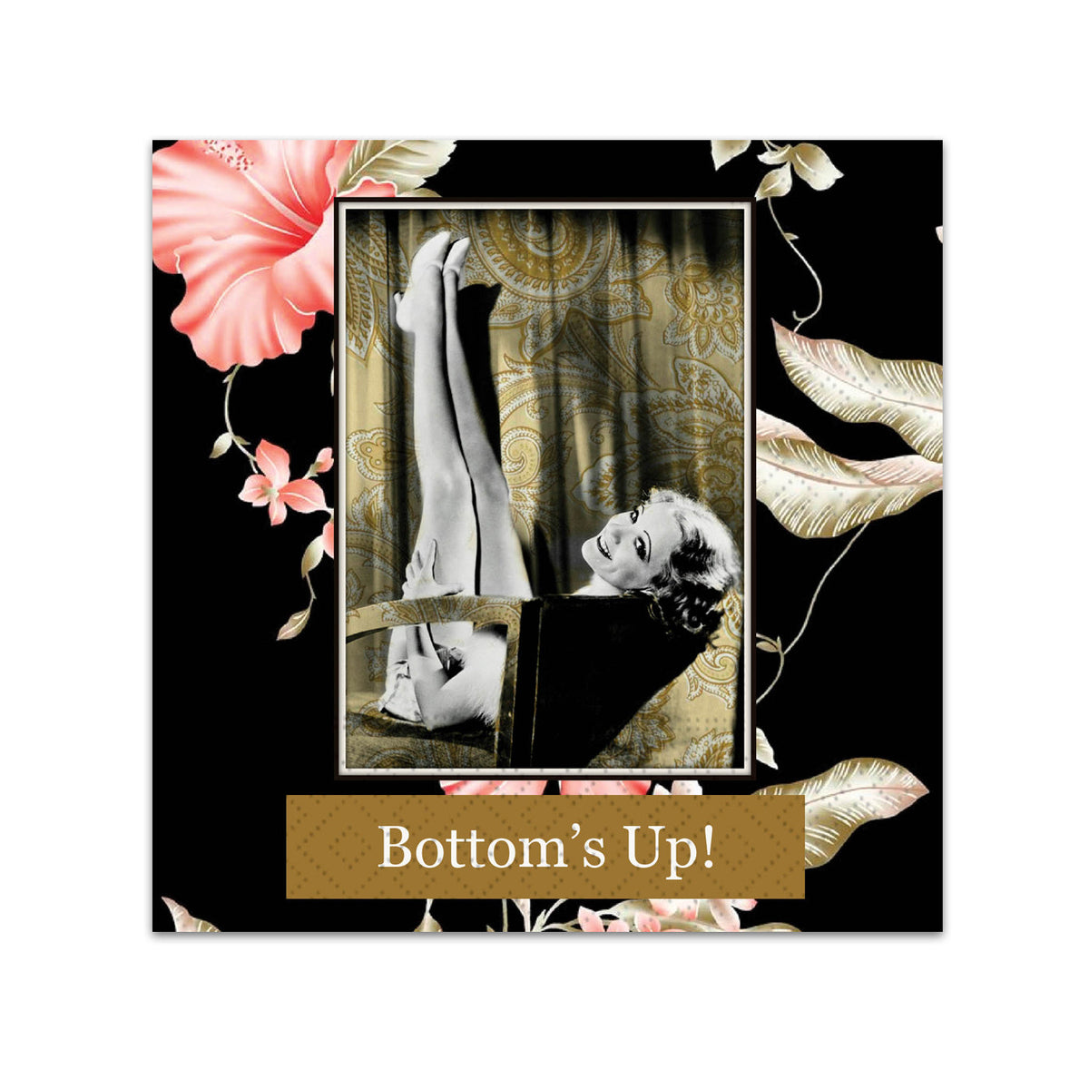 Bottoms Up Beauty! Funny Cocktail Napkins