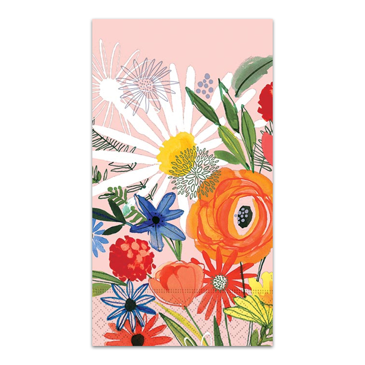 Daisies and Daffodils Paper Guest Towels - Buffet Napkins