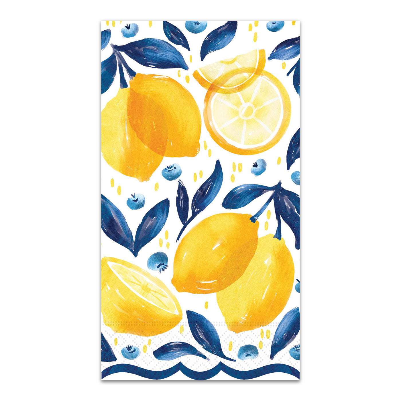 Lemon Blueberry Paper Guest Towels - Buffet Napkins