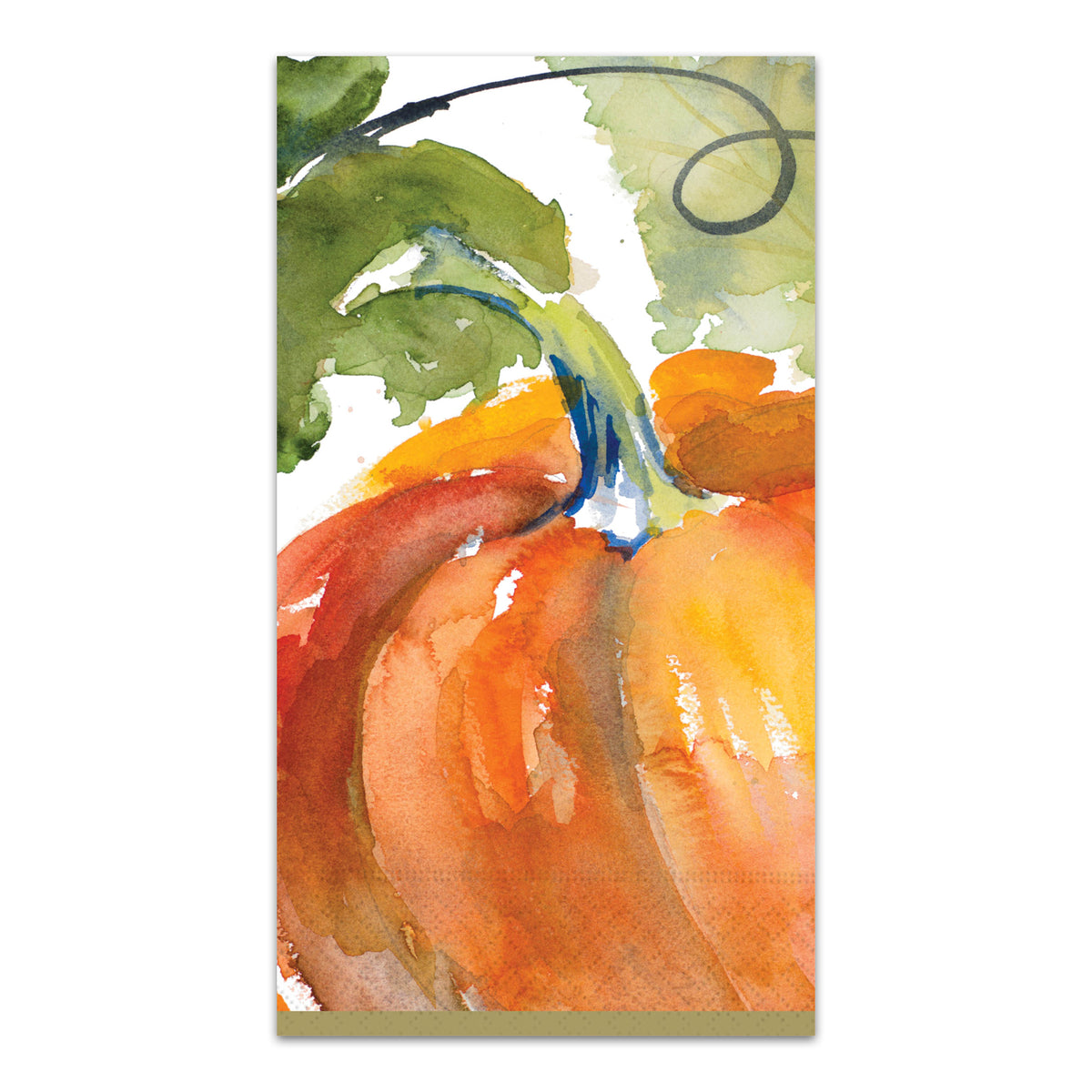 Watercolor Pumpkin Harvest Paper Guest Towels - Buffet Napkins