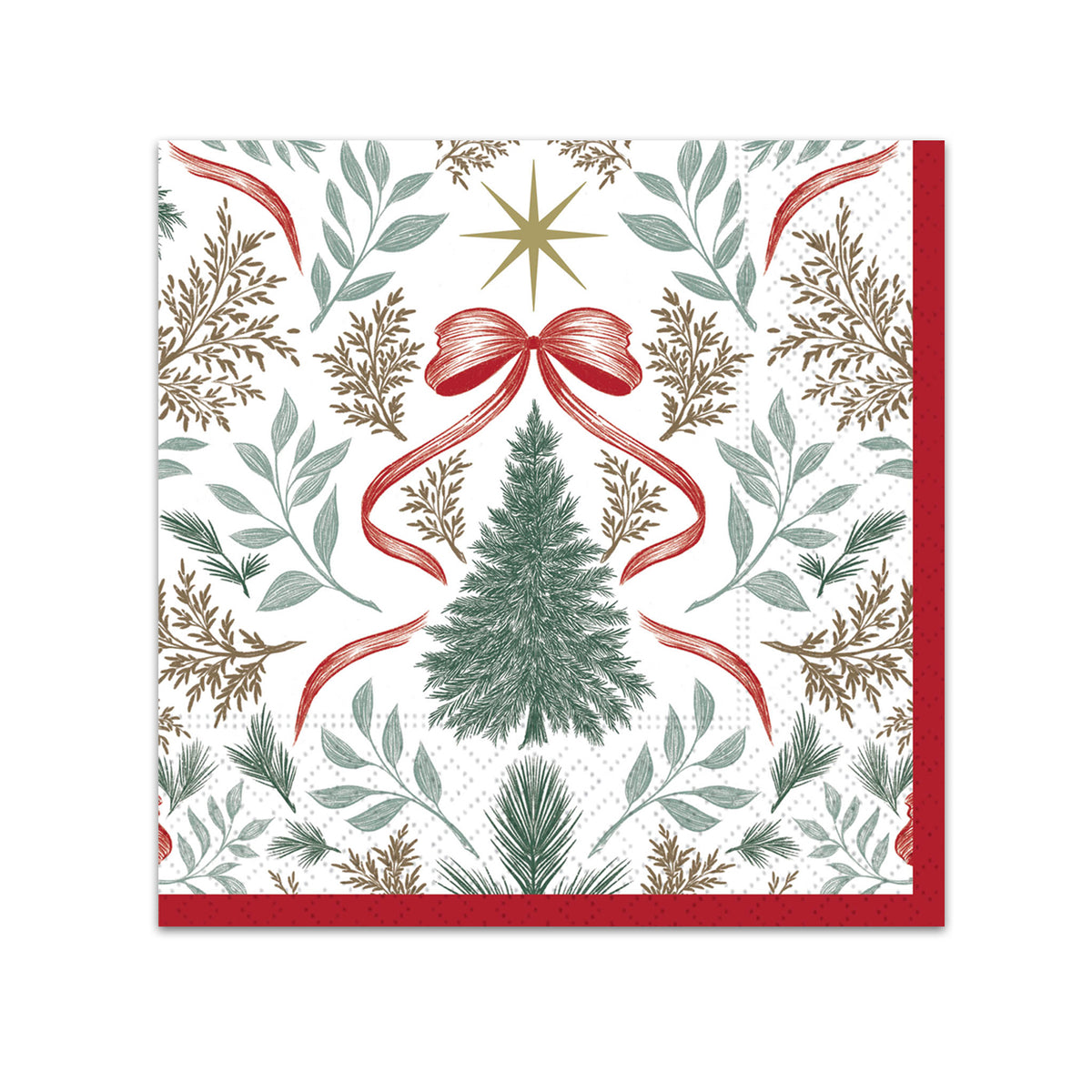 Good Tidings Greenery Paper Beverage Napkins
