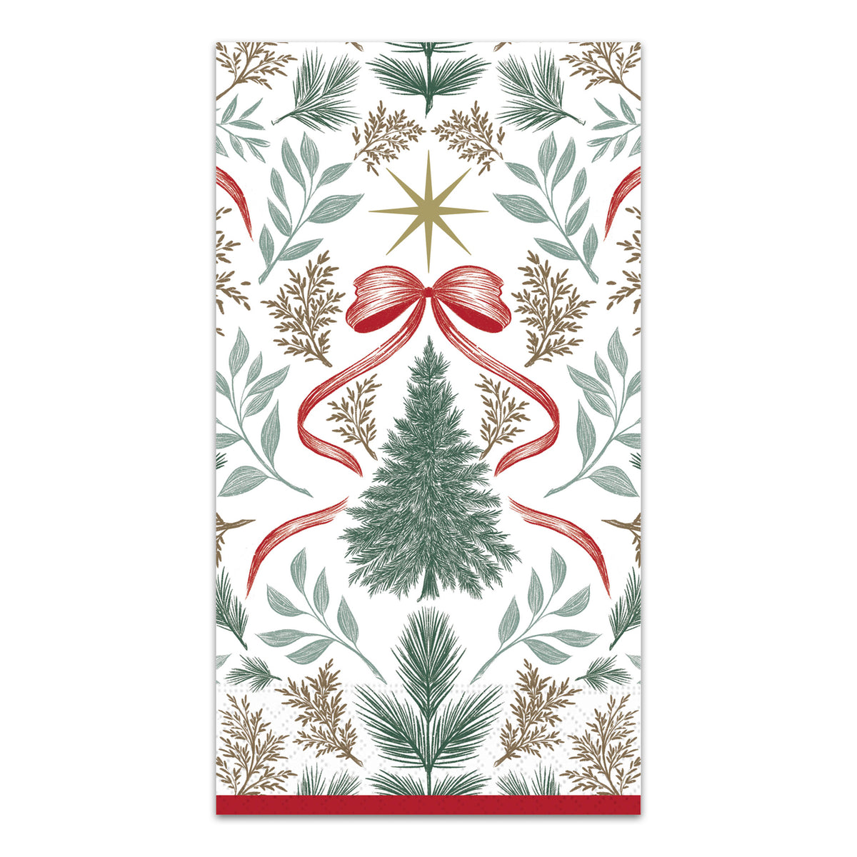 Good Tidings Greenery Paper Guest Towels - Buffet Napkins