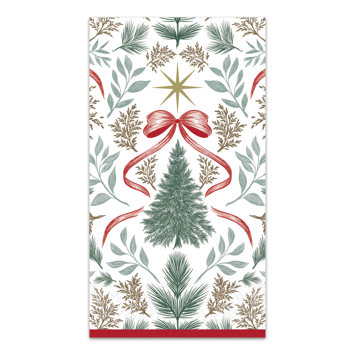 Good Tidings Greenery Paper Guest Towels - Buffet Napkins