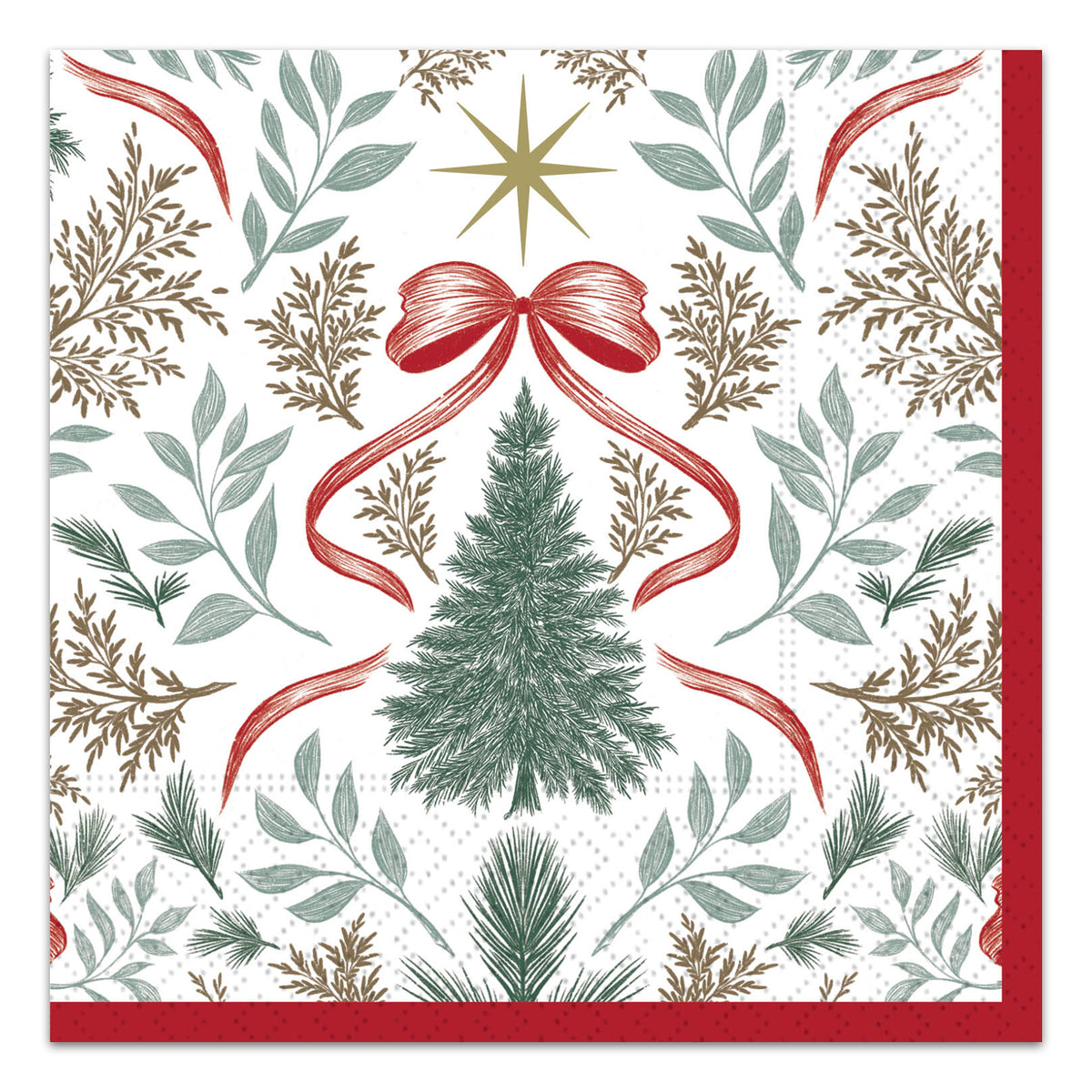 Good Tidings Greenery Paper Luncheon Napkins