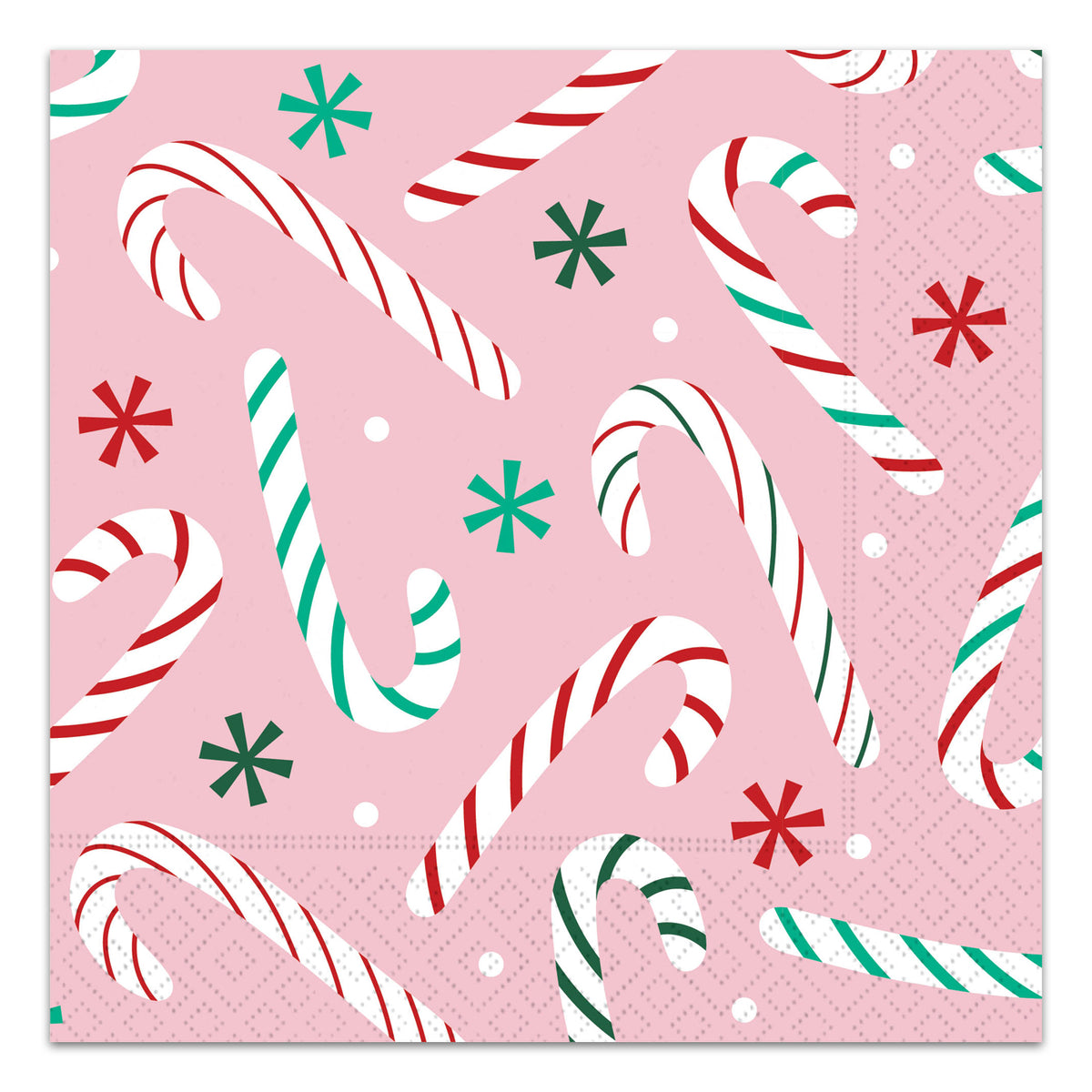 Pink Peppermint Holiday Paper Luncheon Napkins