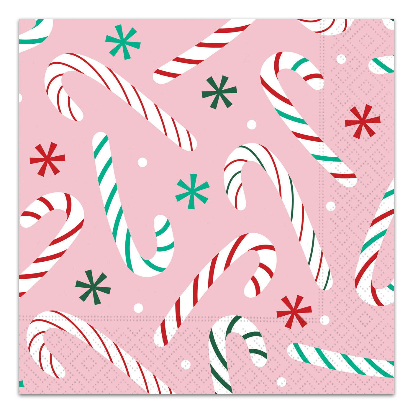 Pink Peppermint Holiday Paper Luncheon Napkins