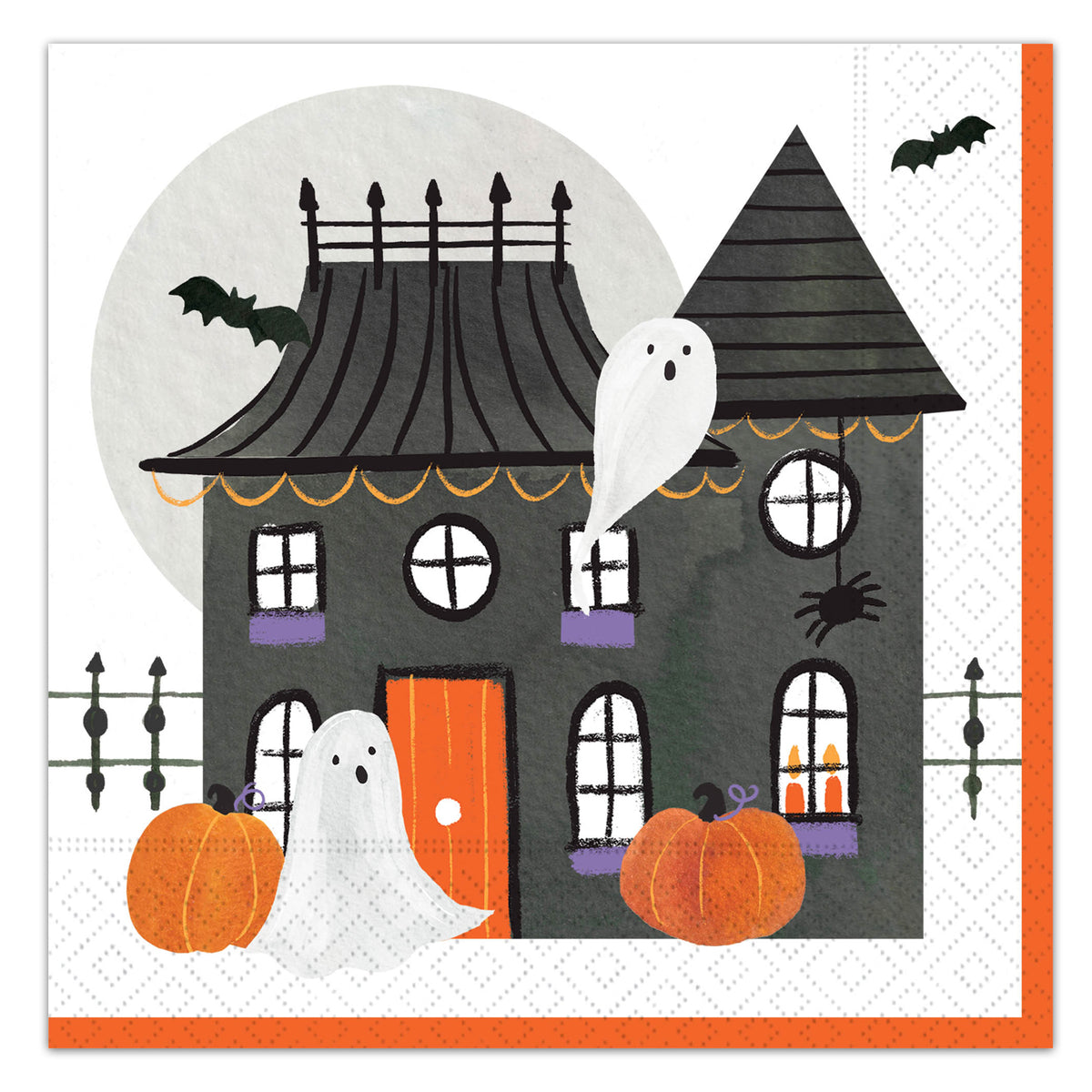 Spooky Neighborhood Paper Luncheon Napkins