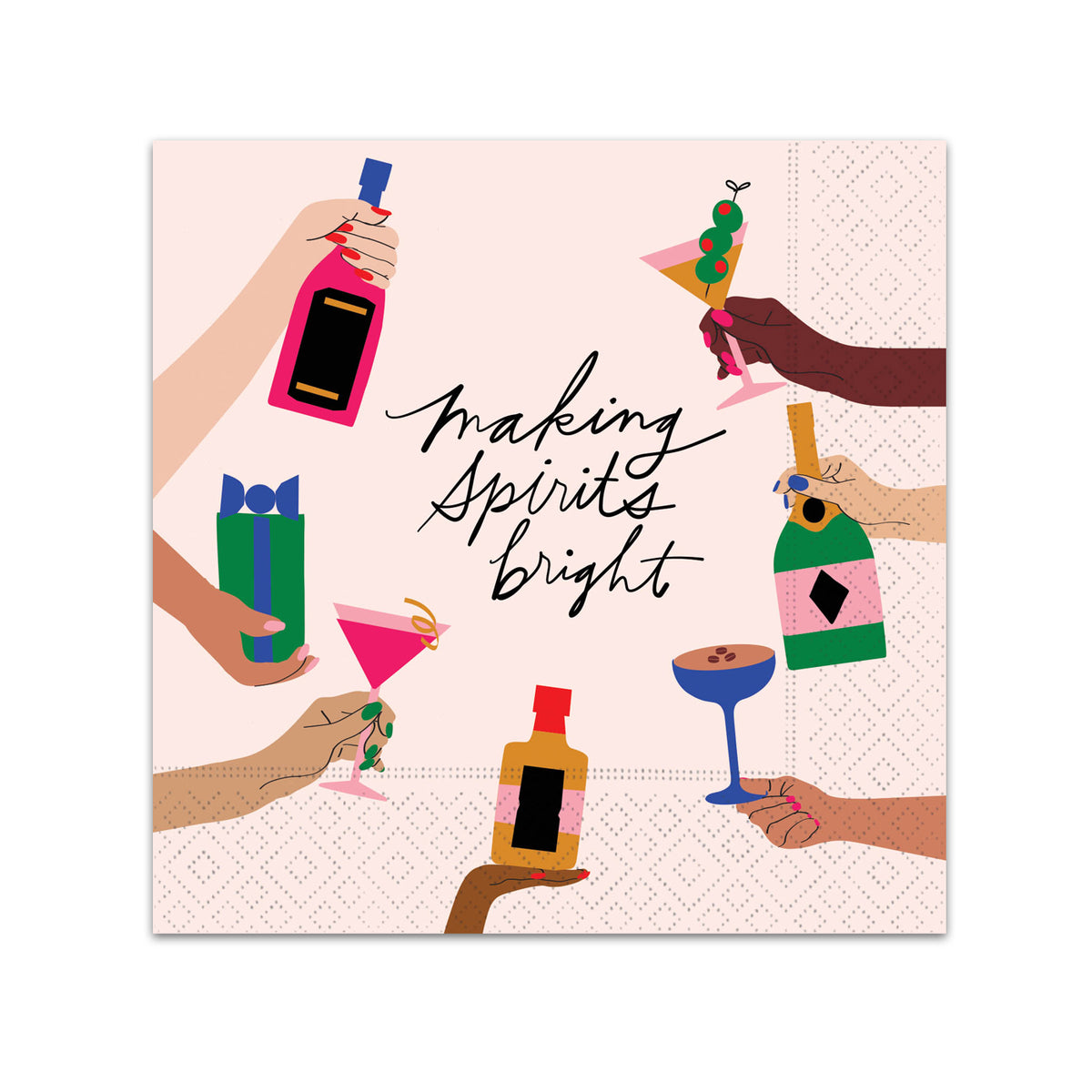 Toast the Season Funny Holiday Paper Cocktail Napkins