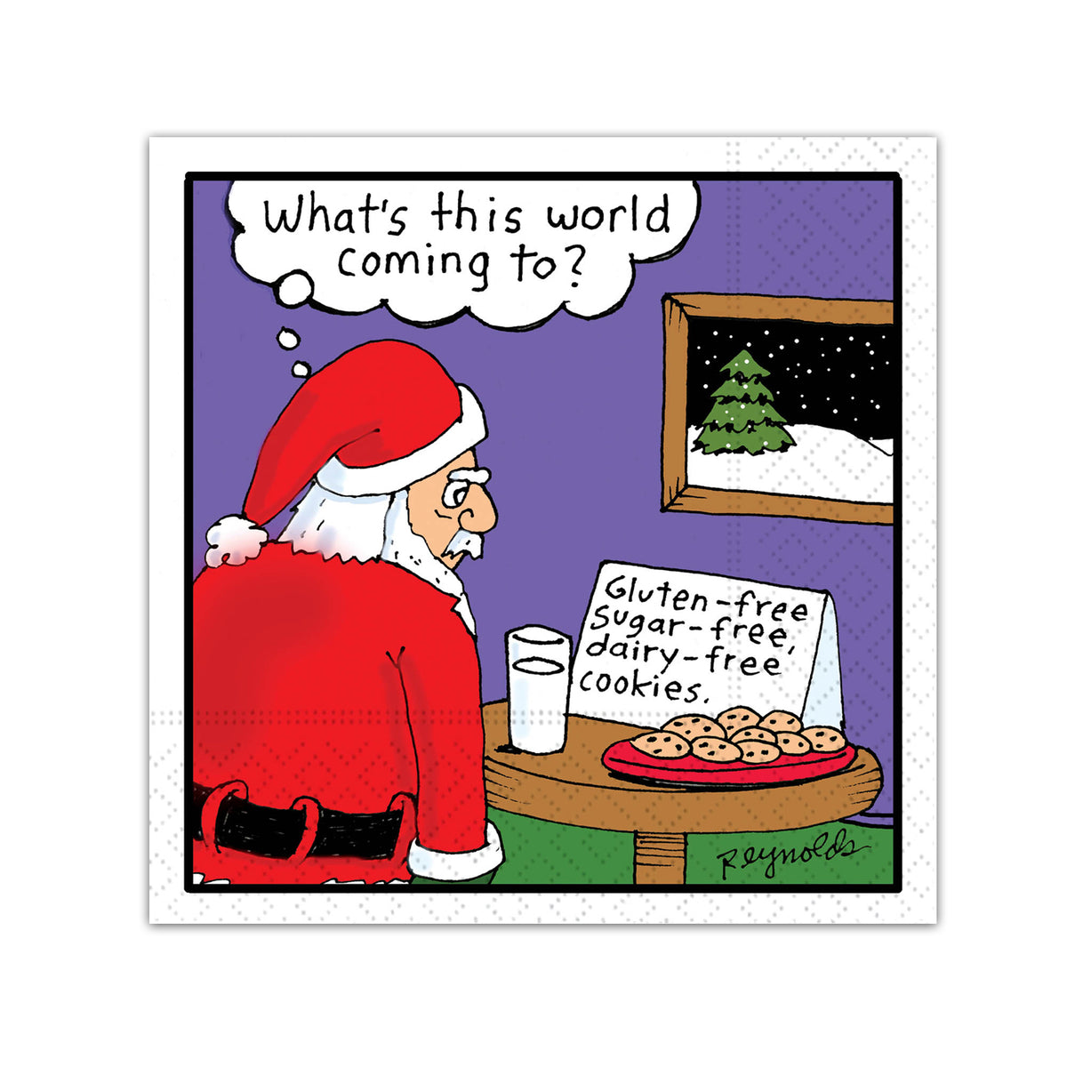 Milk & Misery Funny Holiday Paper Cocktail Napkins