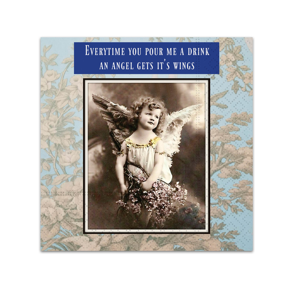 Angel Gets Its Wings Funny Paper Cocktail Napkins