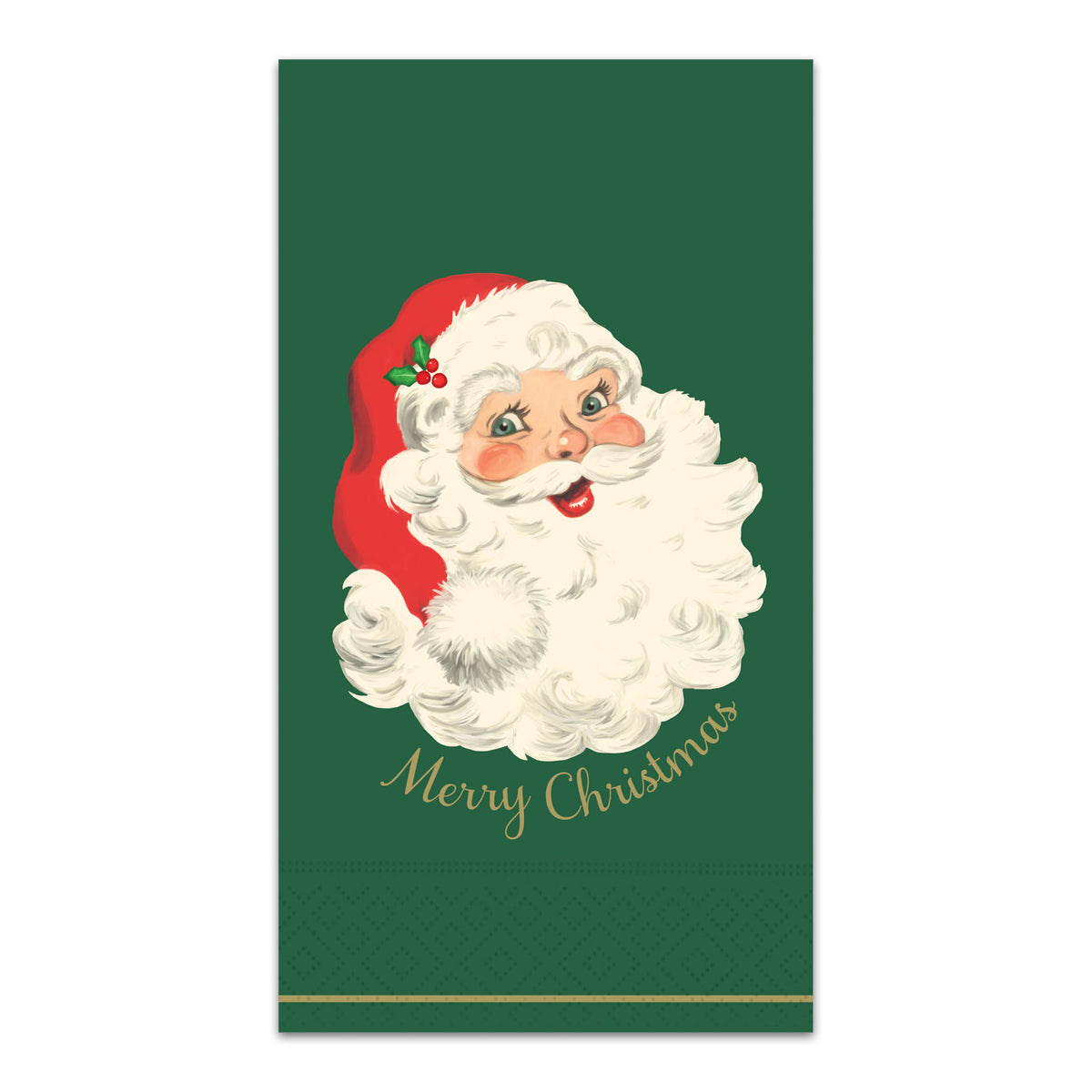Classic Santa Holiday Paper Guest Towels - Buffet Napkins