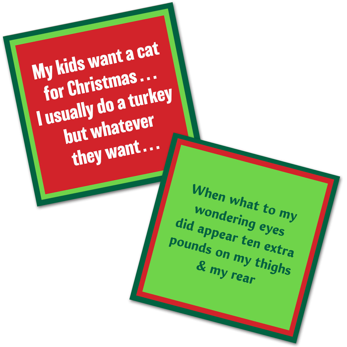 Cat for Christmas - Double the Fun Cocktail Napkins