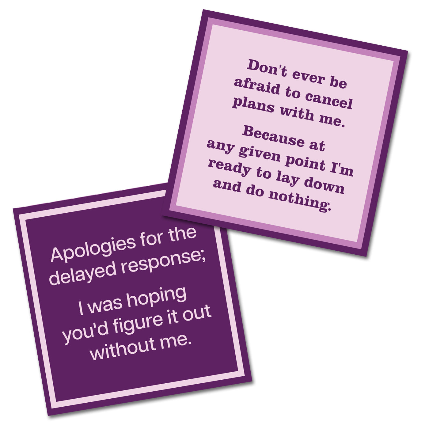 Cancel Plans Double the Fun Cocktail Napkins