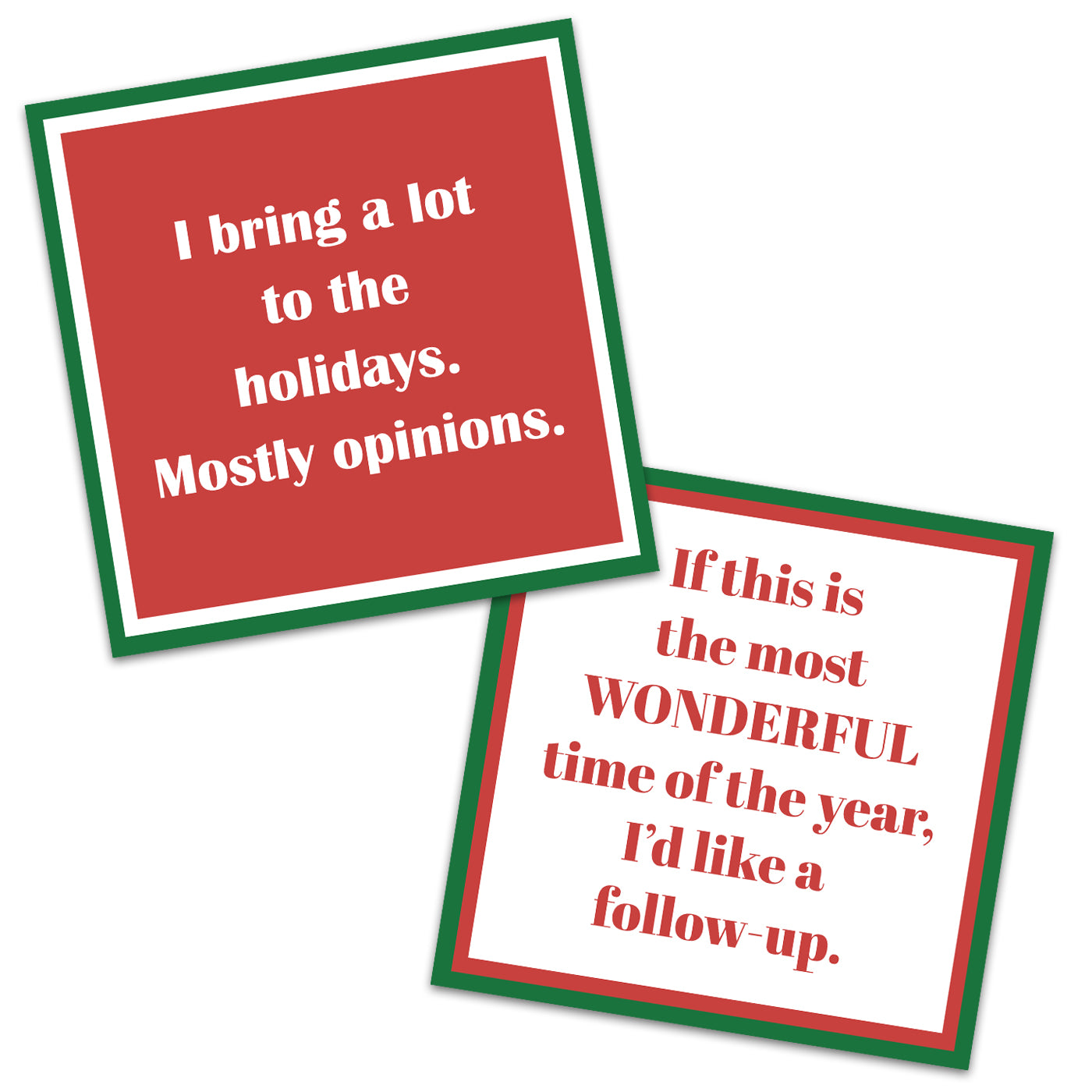 Bring to the Holidays Double the Fun Holiday Cocktail Napkins