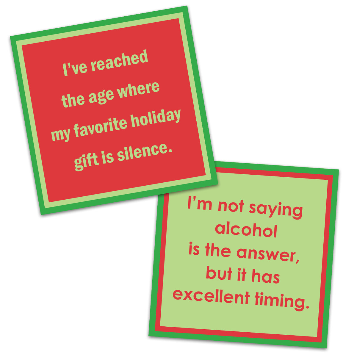 Favorite Holiday Gift Double the Fun Holiday Cocktail Napkins