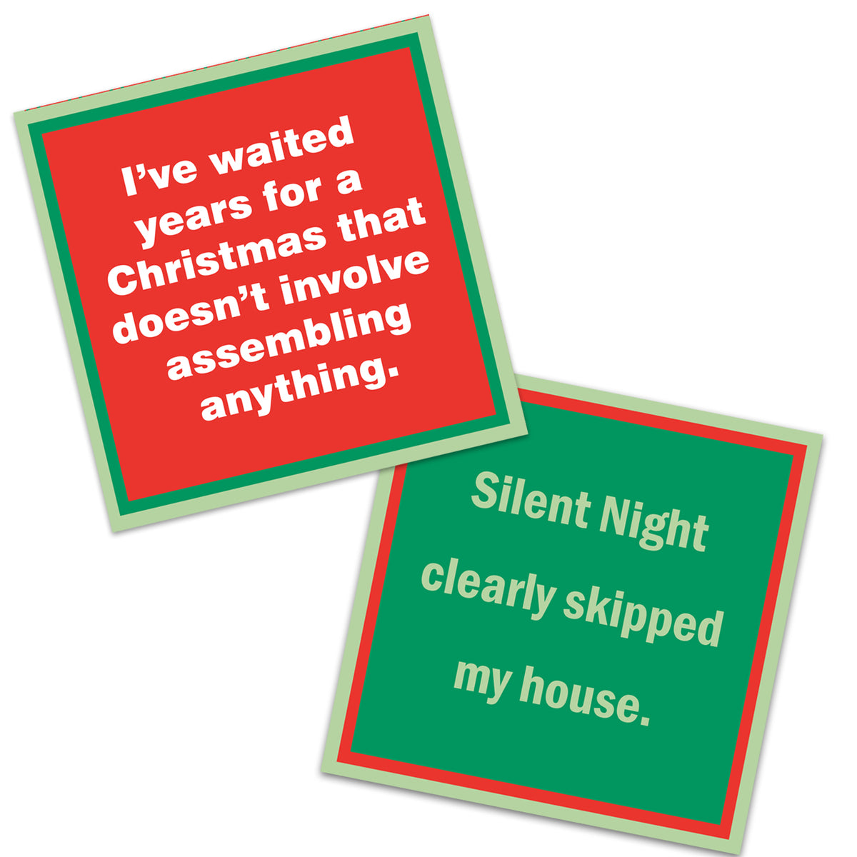 Doesn't Involve Assembling Double the Fun Holiday Cocktail Napkins