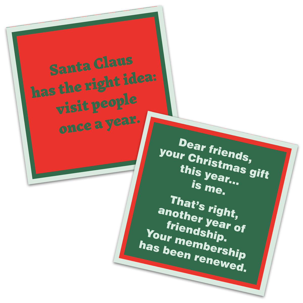 Santa Clause Has the Right Idea Double the Fun Holiday Cocktail Napkins