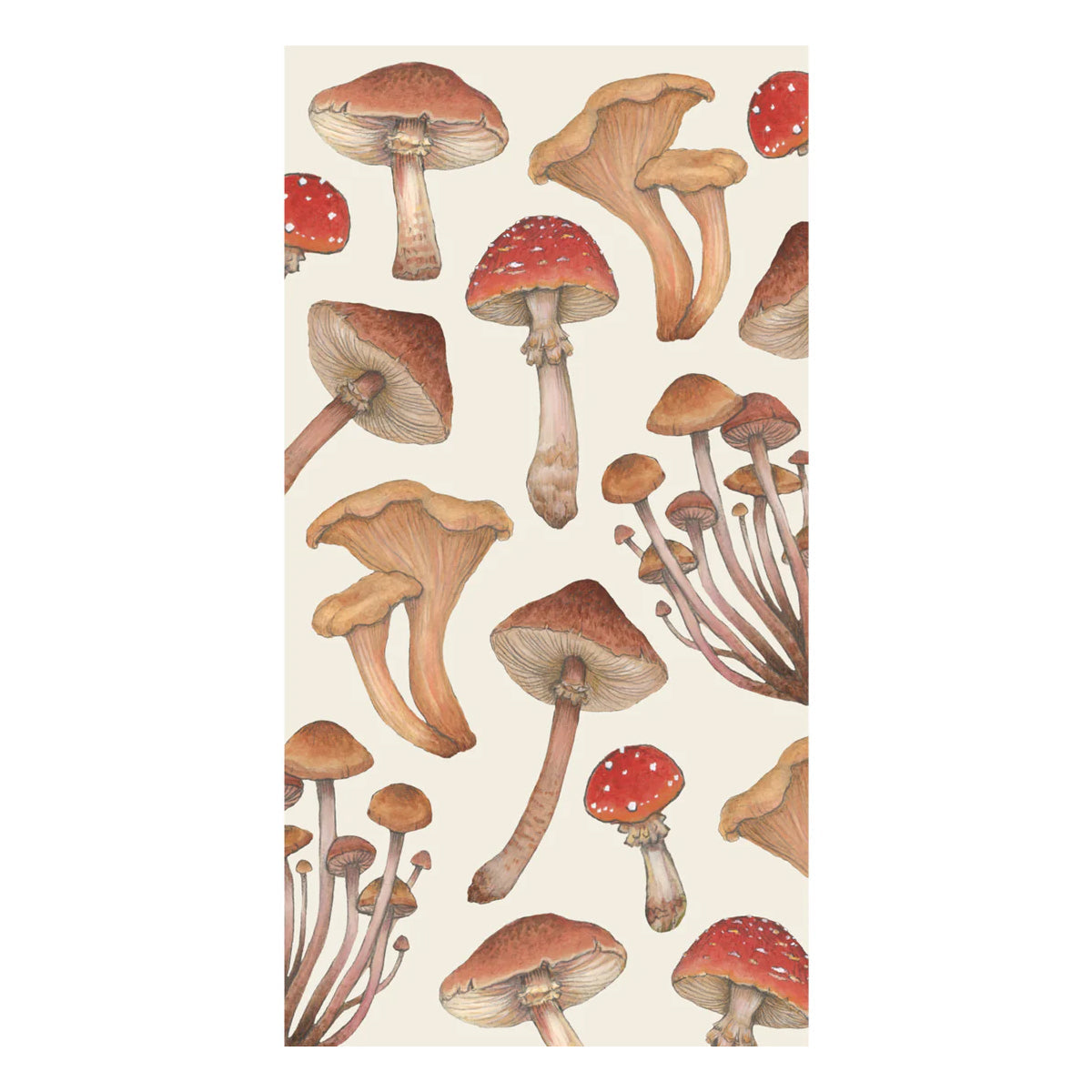 Mushroom Mania Paper Guest Towels - Buffet Napkins