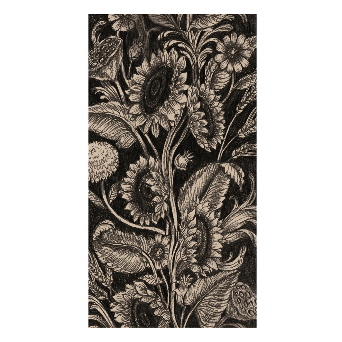 Vintage Sunflower Paper Guest Towels - Buffet Napkins