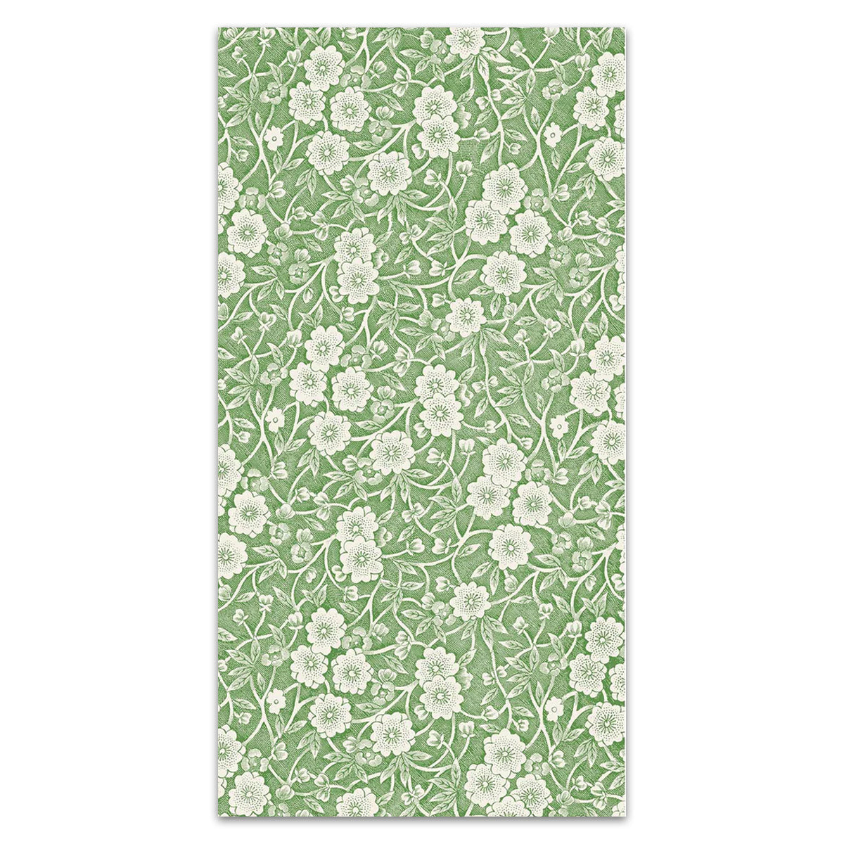 Green Calico Floral Paper Guest Towels - Buffet Napkins
