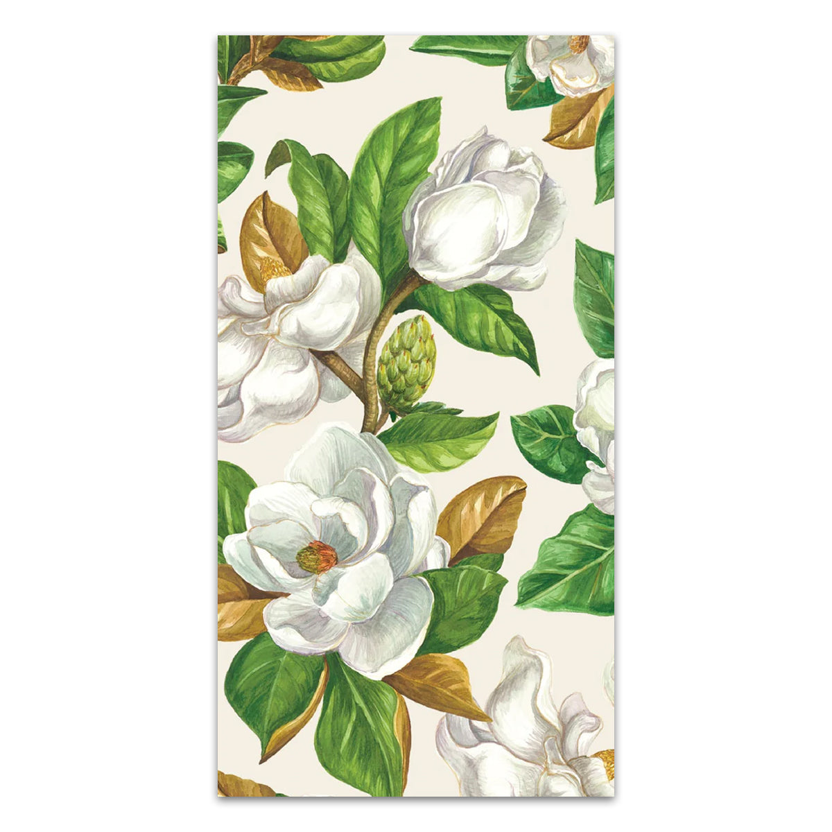 Magnolia White Blossoms Paper Guest Towels - Buffet Napkins