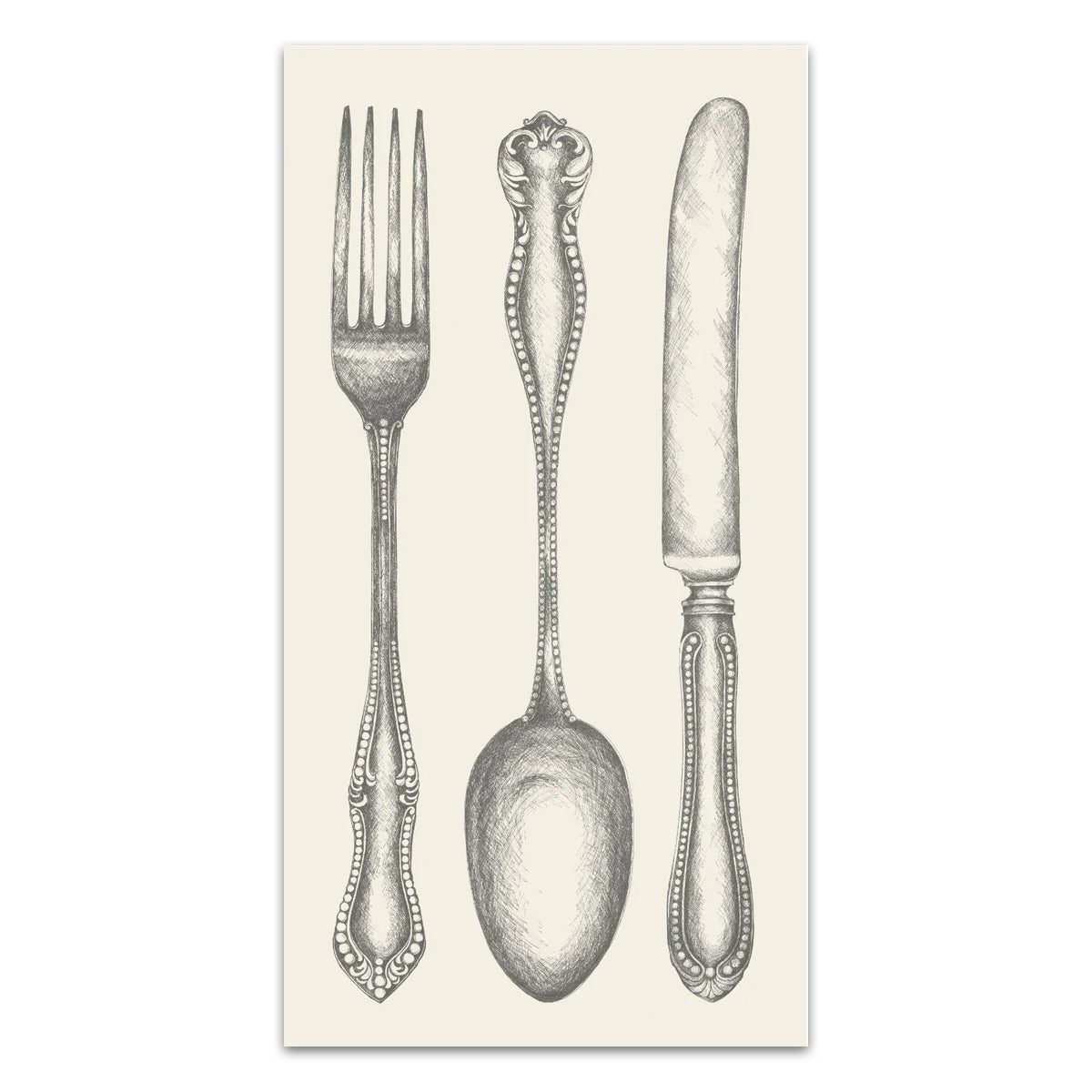 Classic Cutlery Paper Guest Towels - Buffet Napkins
