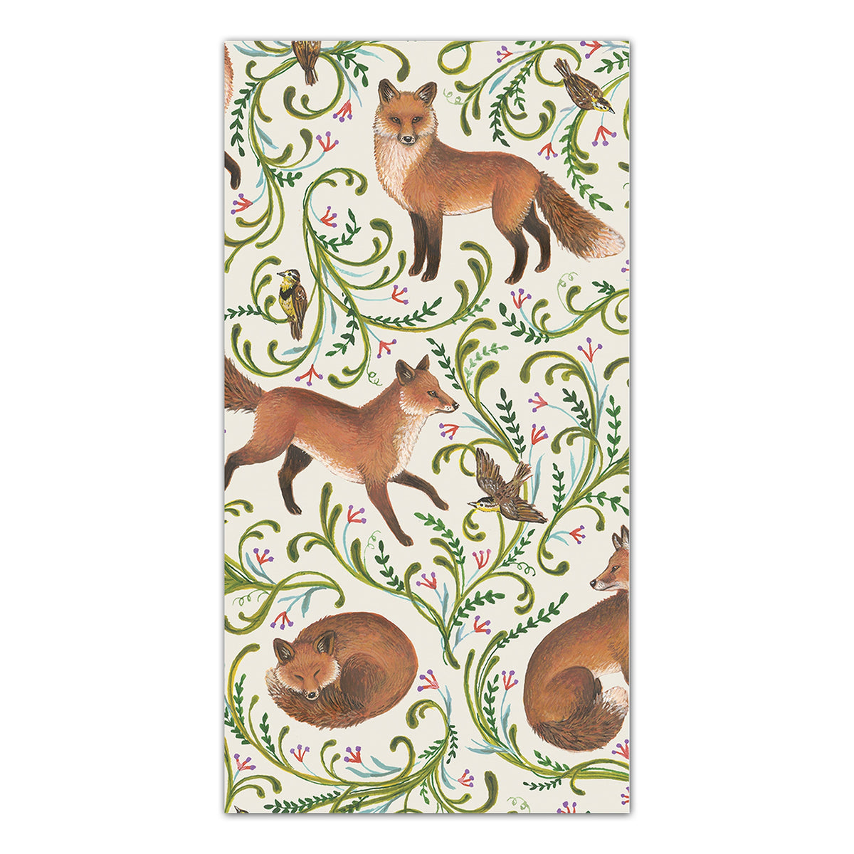 Fanciful Foxes Paper Guest Towels - Buffet Napkins