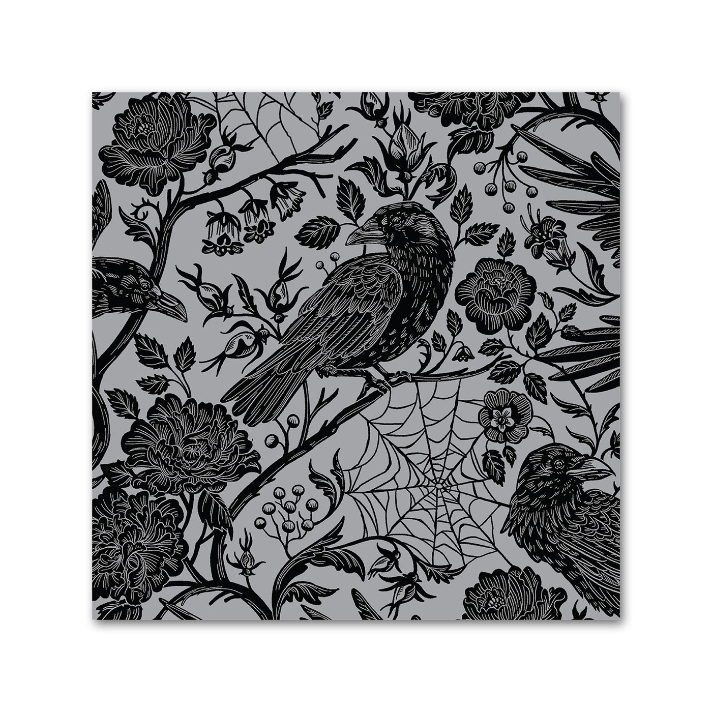 Raven Toile Paper Beverage Napkins