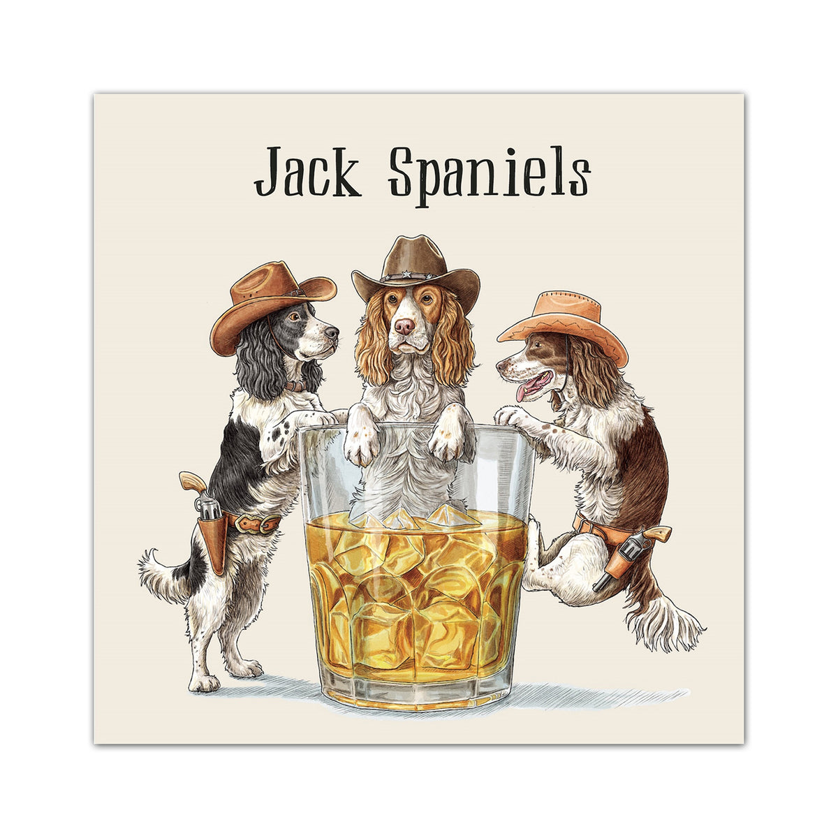 Jack Spaniels Paper Cocktail Napkins
