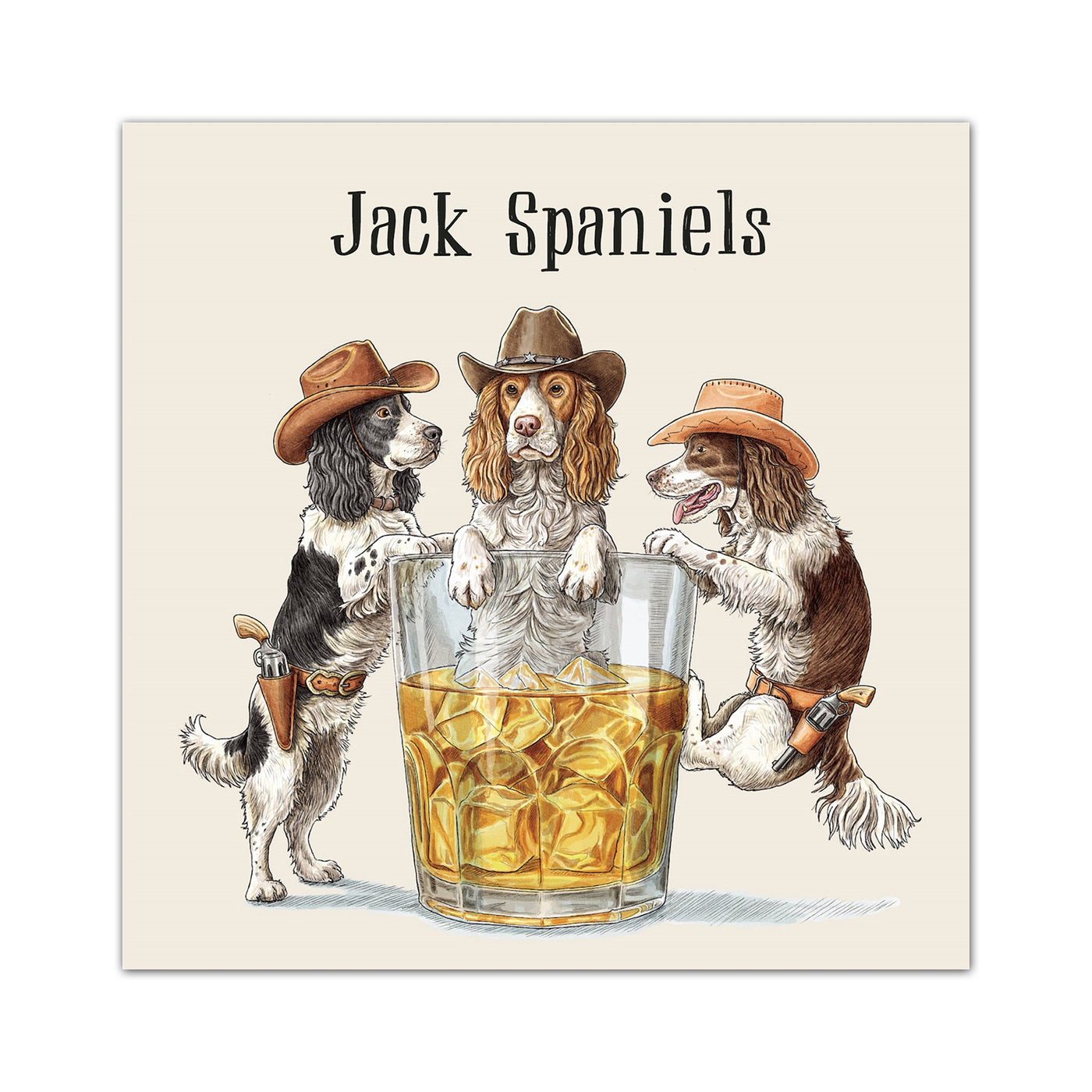 Jack Spaniels Paper Cocktail Napkins