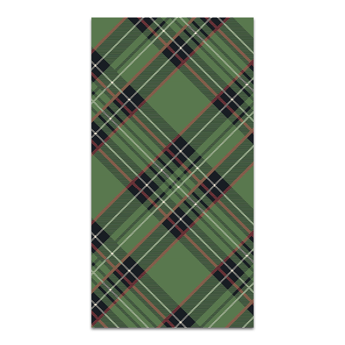 Green Plaid Paper Guest Towels - Buffet Napkins