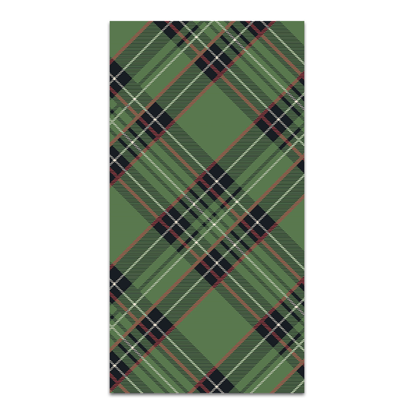 Green Plaid Paper Guest Towels - Buffet Napkins