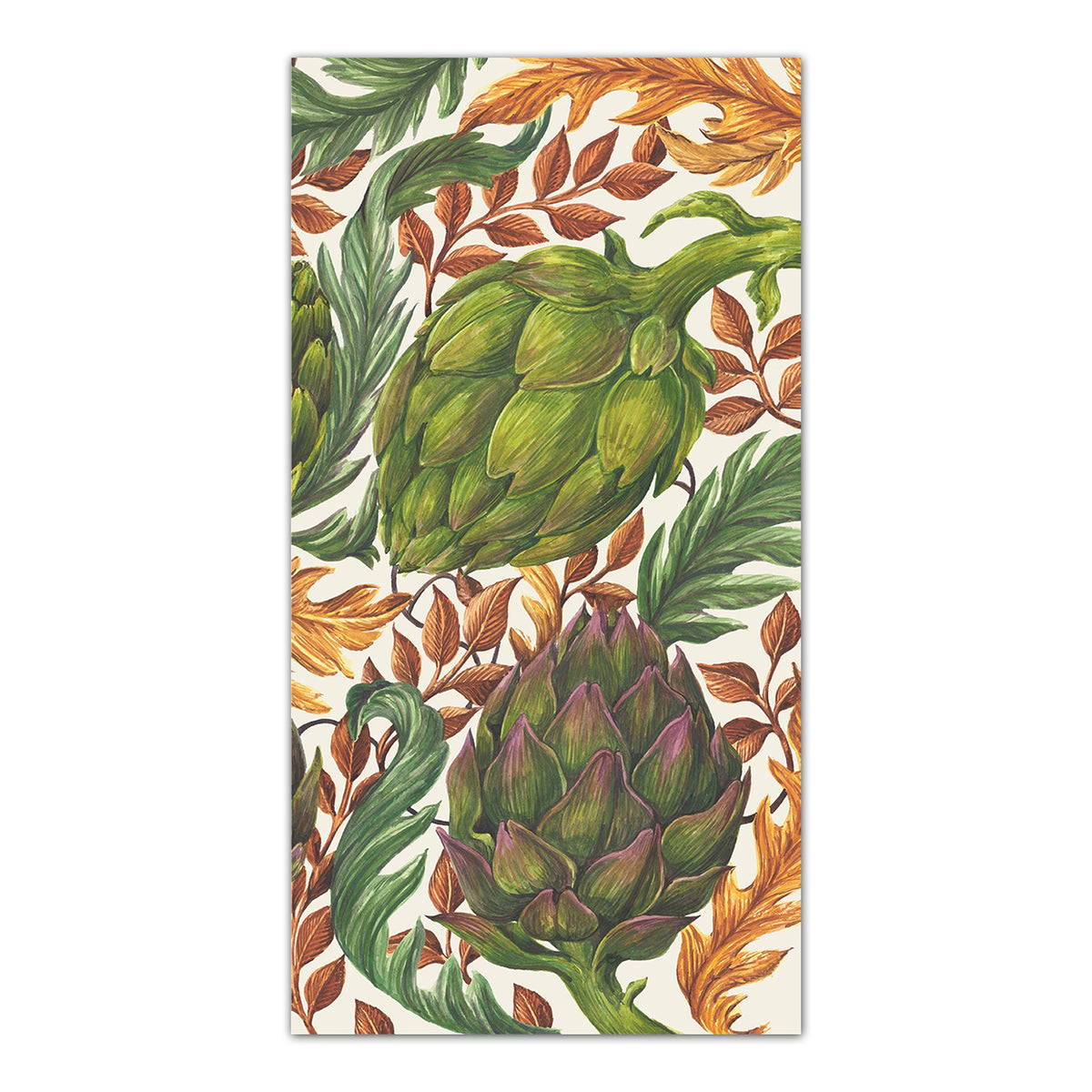 Autumn Artichokes Paper Guest Towels - Buffet Napkins