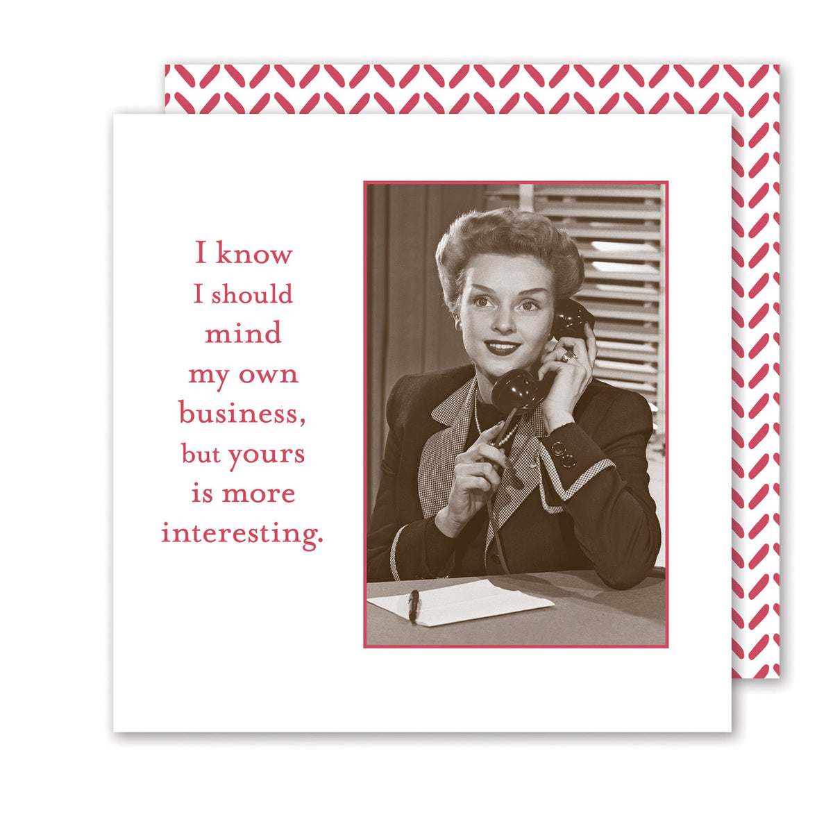 Mind My Own Business Funny Cocktail Napkins by Shannon Martin