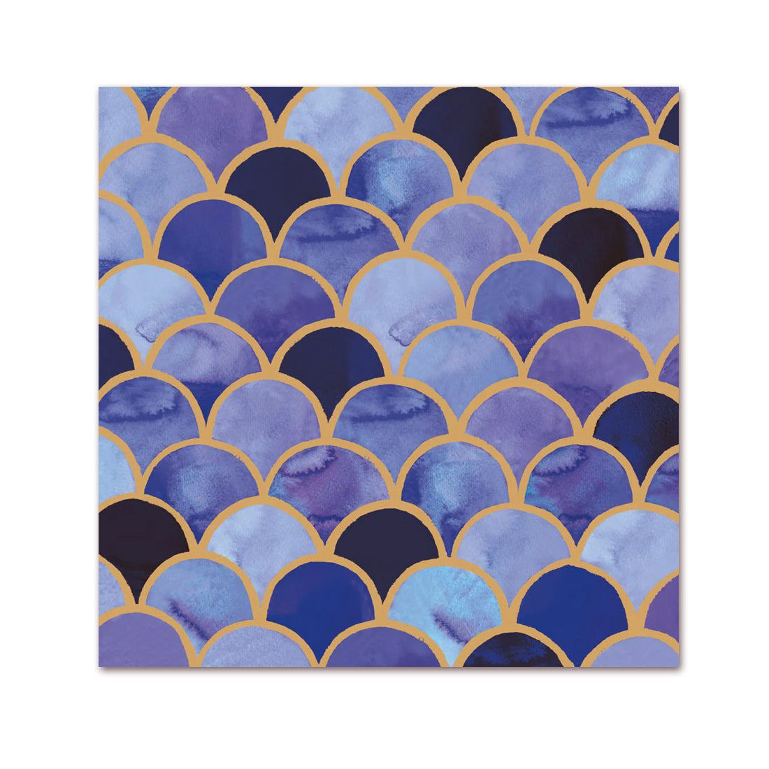 Aqua Art Deco Paper Beverage Napkins