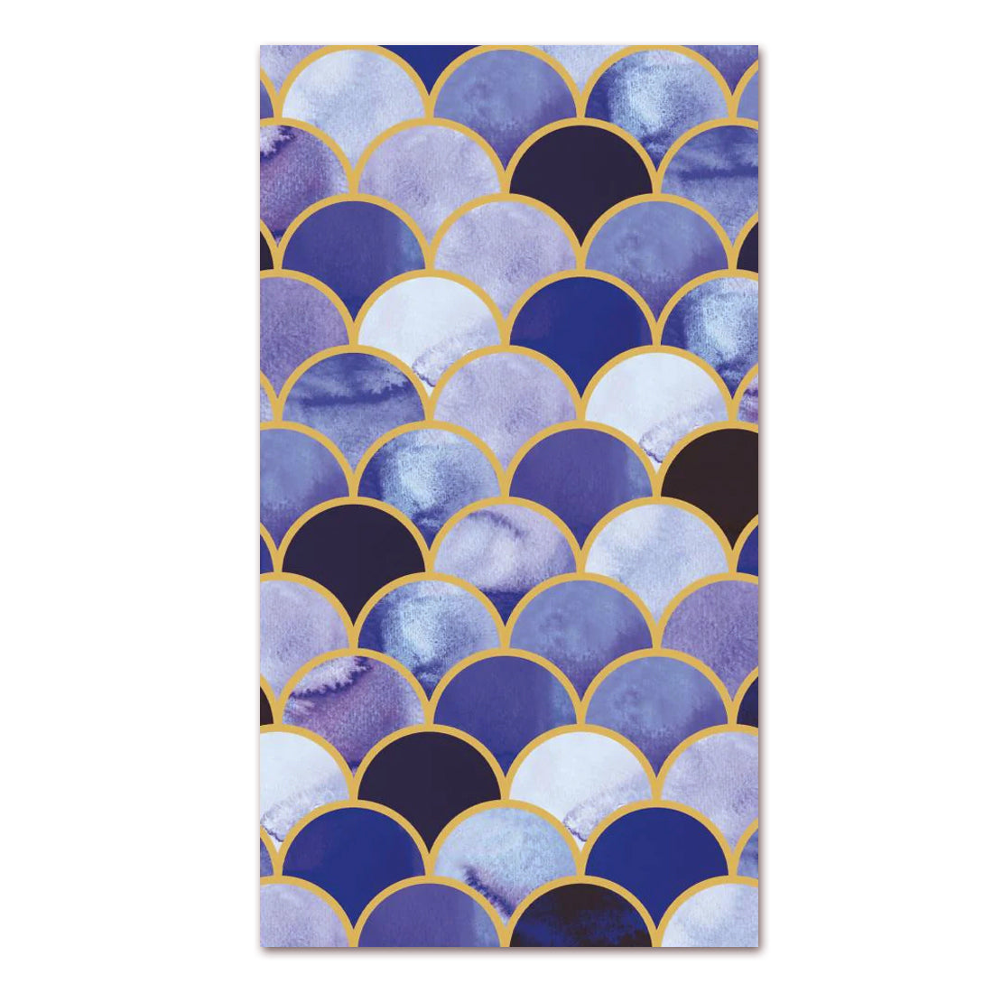 Aqua Art Deco Paper Guest Towels - Buffet Napkins